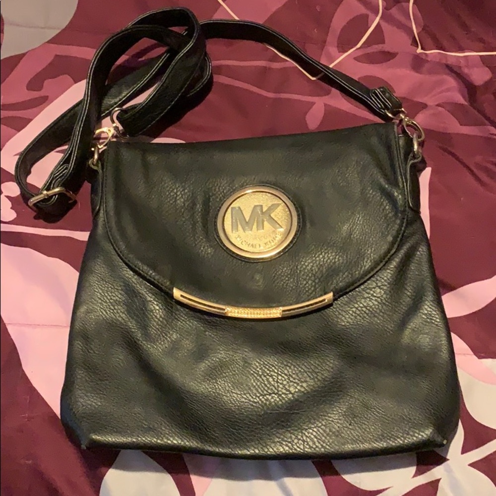 Black leather purse